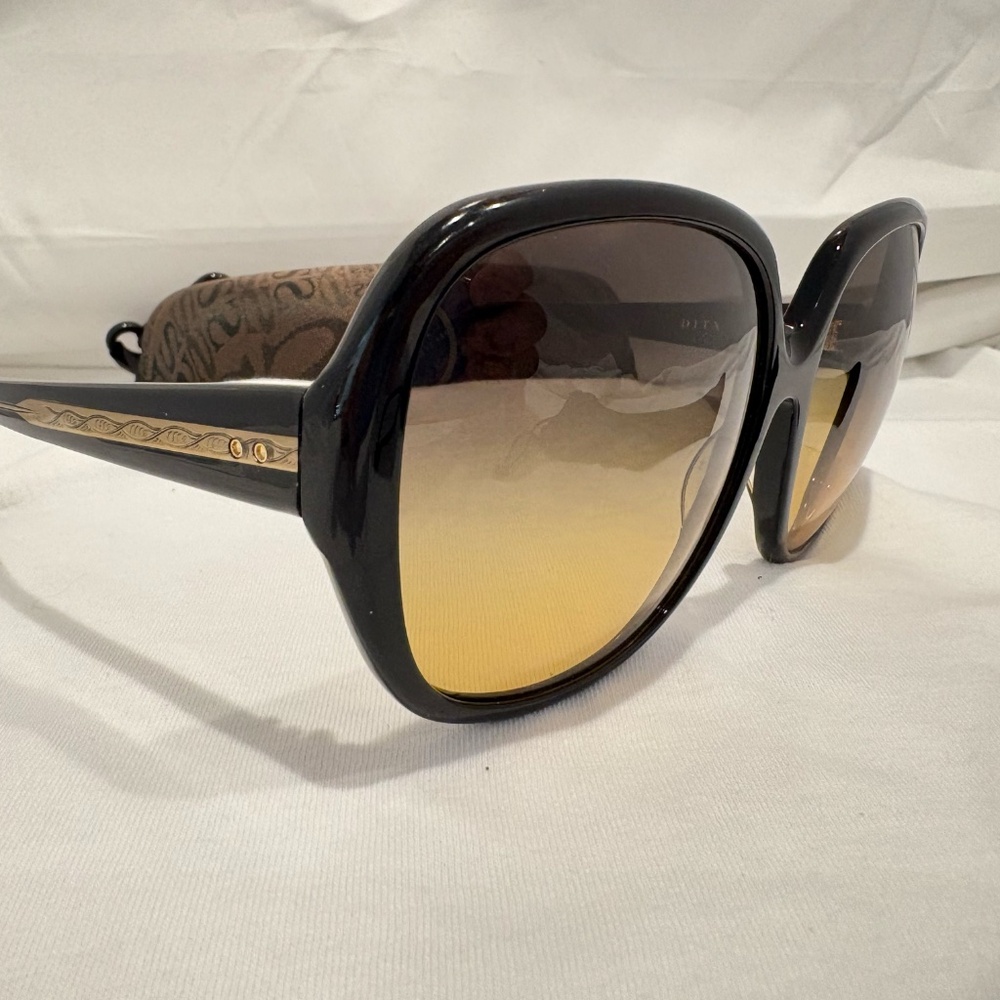NEW! DITA SUPA DUPA 15TH ANNIVERSARY 7700-M-BLK; OVERSIZED BLACK FRAME W/ GOLD - Picture 2 of 7